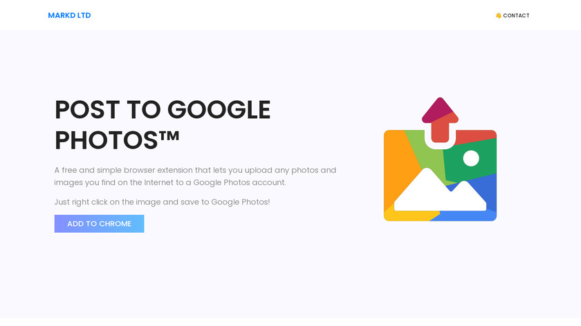 Post to Google Photos Landing Page