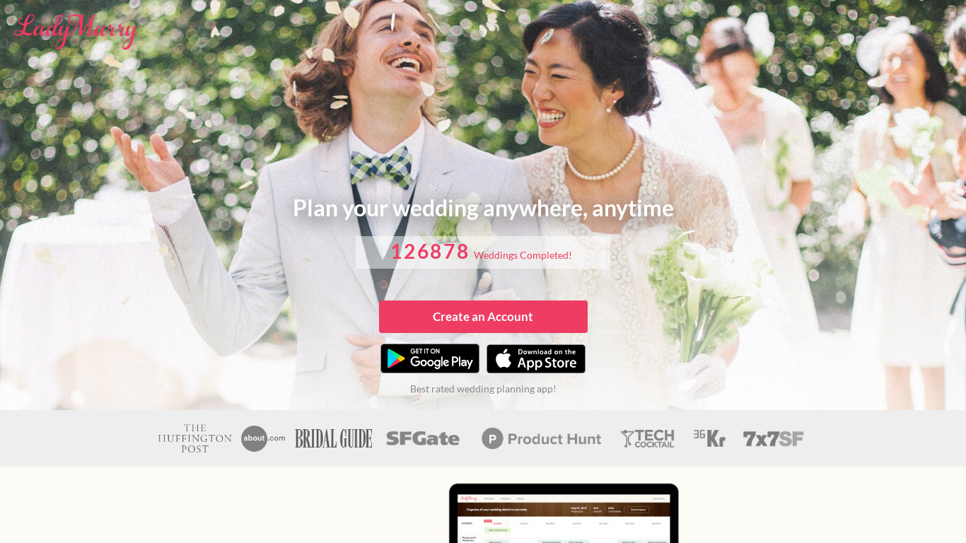 LadyMarry Landing page