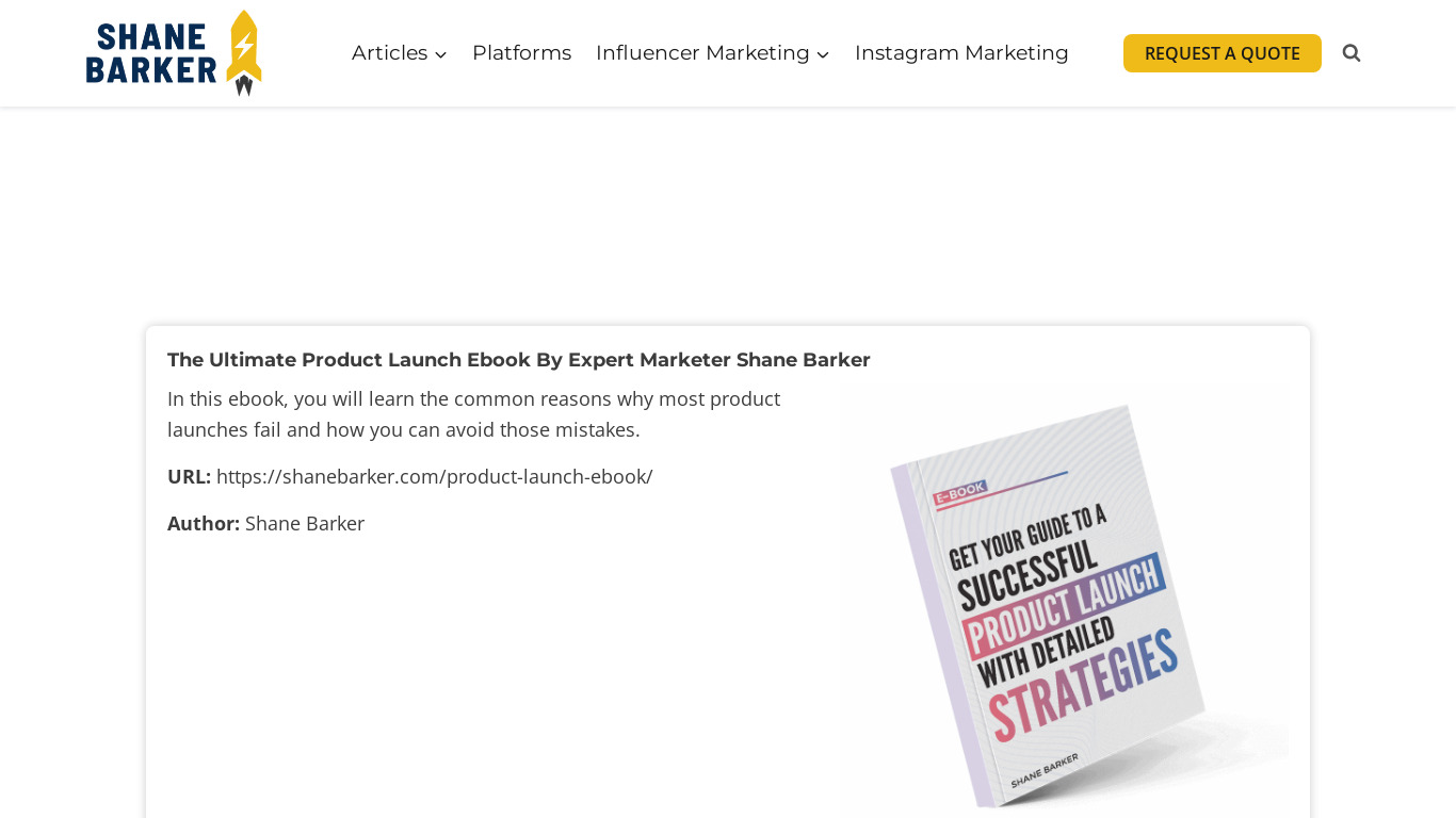 Product Launch Strategies Landing page