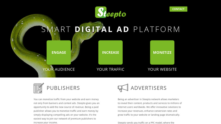 Steepto Landing Page