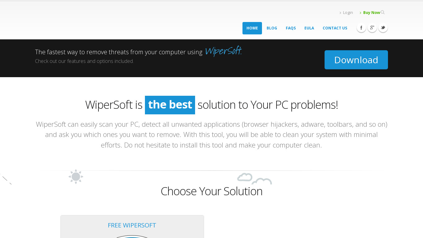 WiperSoft Landing page