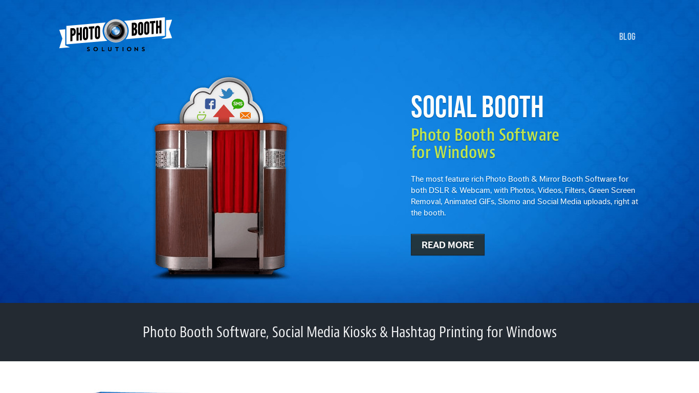 Social Booth Landing page