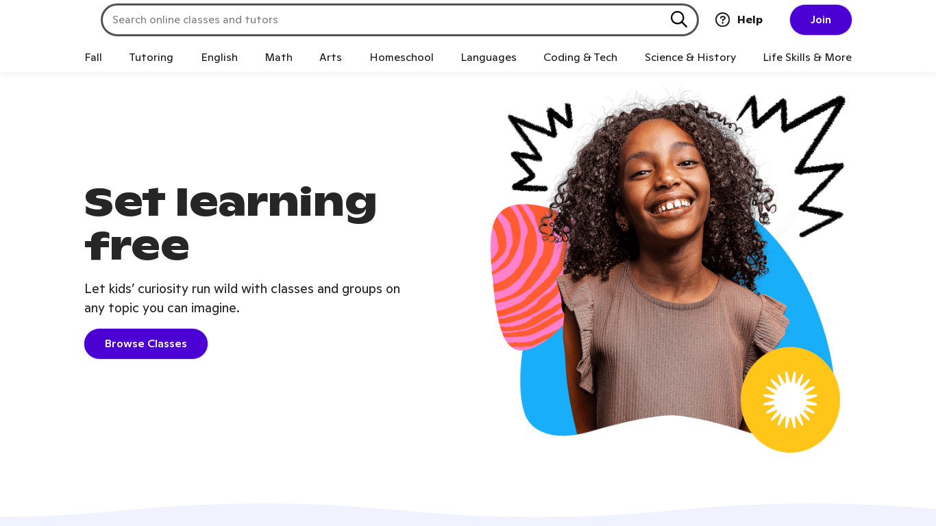 Outschool Landing page