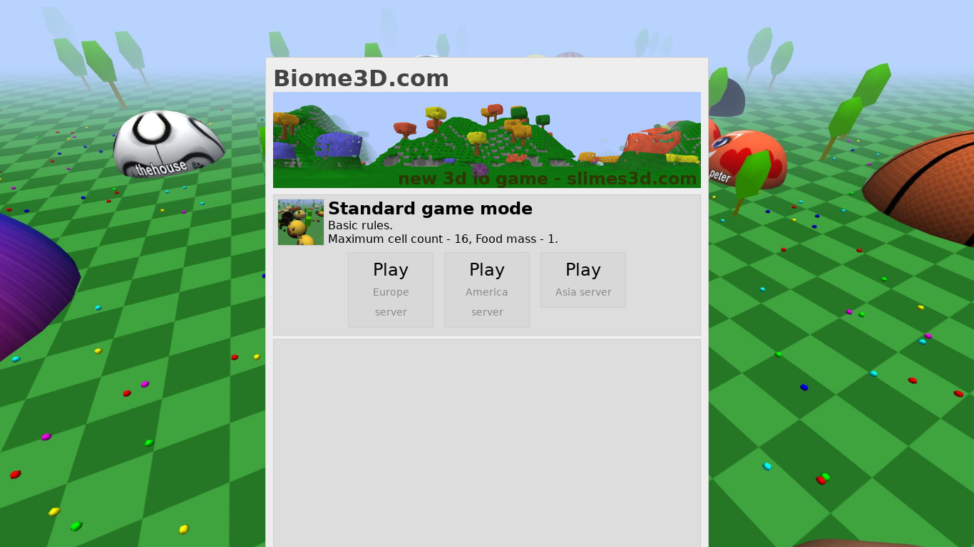 Biome3d Landing page