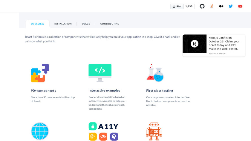 React Rainbow Components Landing Page