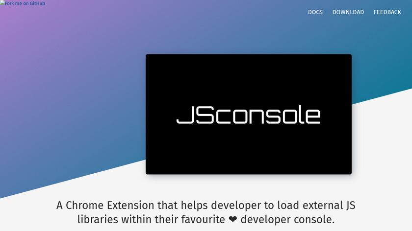 JSconsole Landing Page