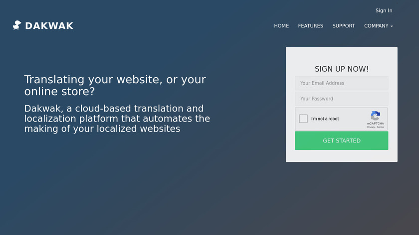 Dakwak Landing Page