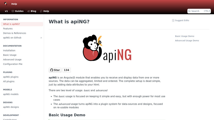 apiNG Landing Page