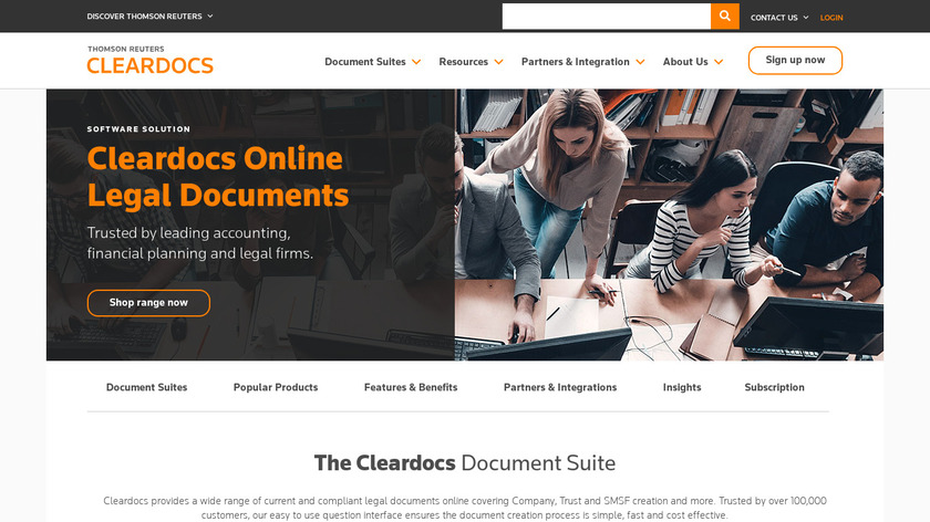 Cleardocs Landing Page
