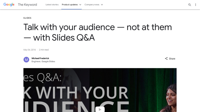 Google Slides Q&A Landing Page