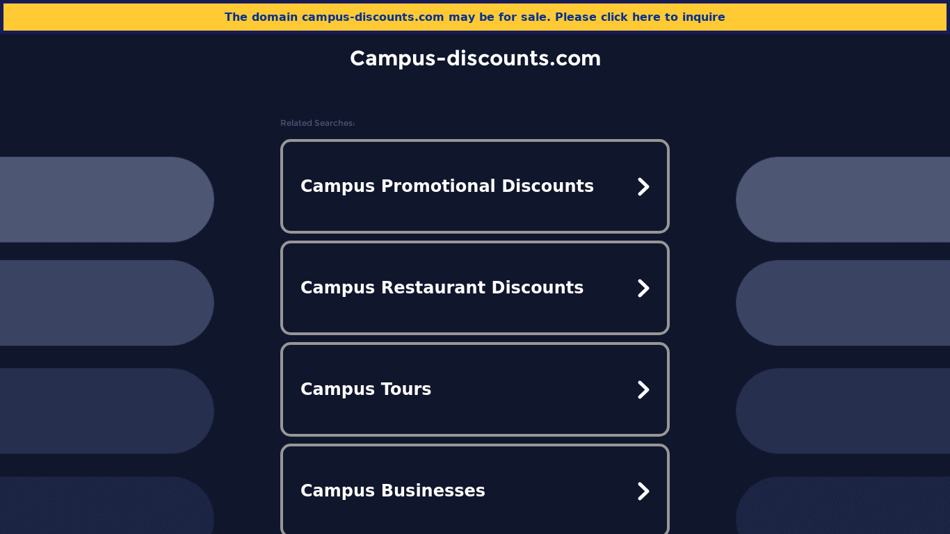 Campus Discounts Landing page