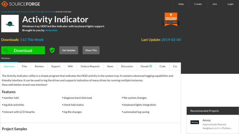 Activity Indicator Landing Page