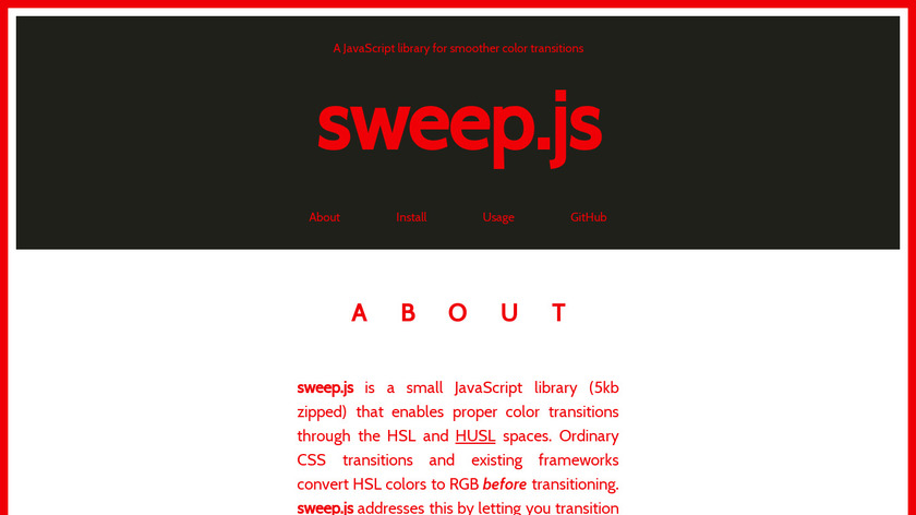 Sweep.js Landing Page