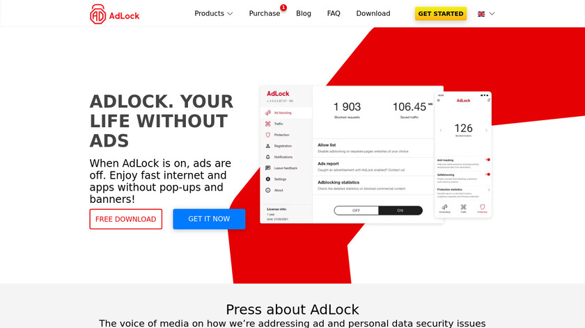 AdLock Landing Page
