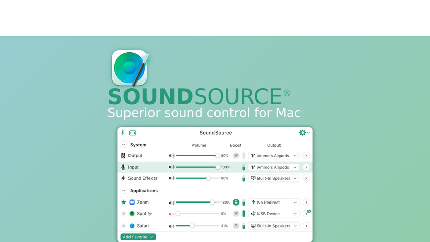 SoundSource Landing Page