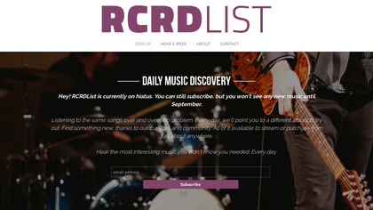 list.rcrdbox.com RCRDList image