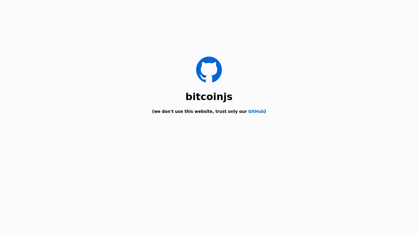 BitcoinJS Landing page