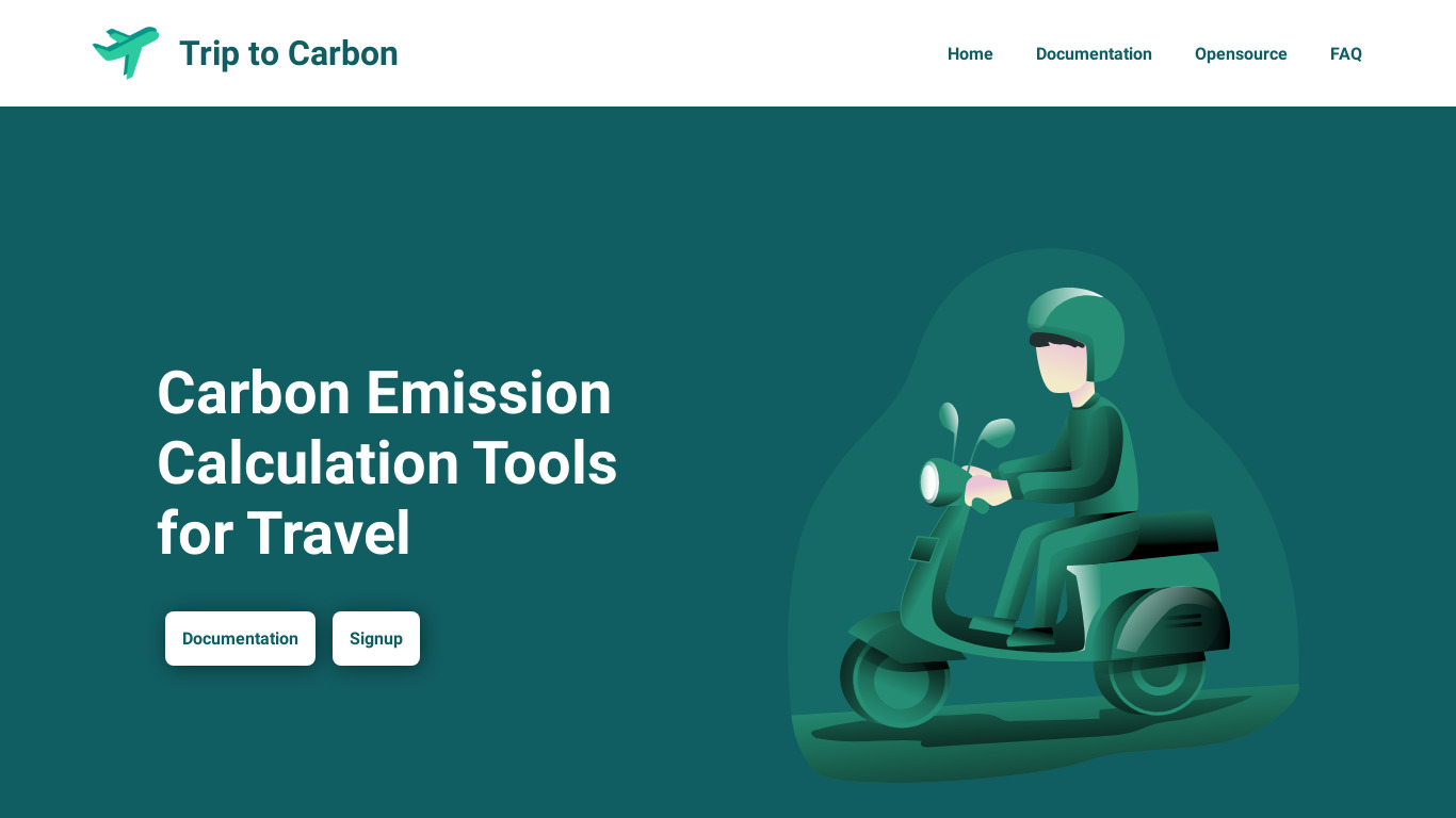 Trip to Carbon Landing page