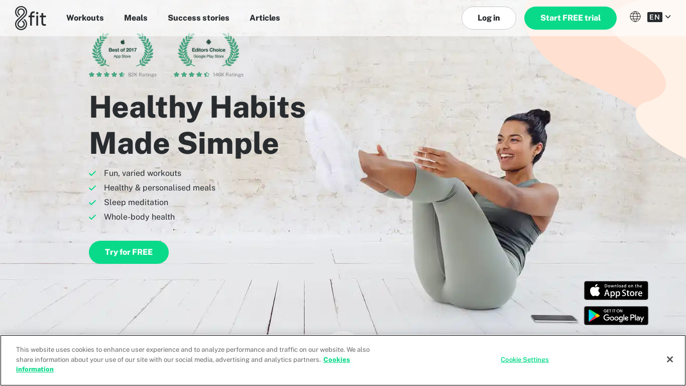 8fit Landing page