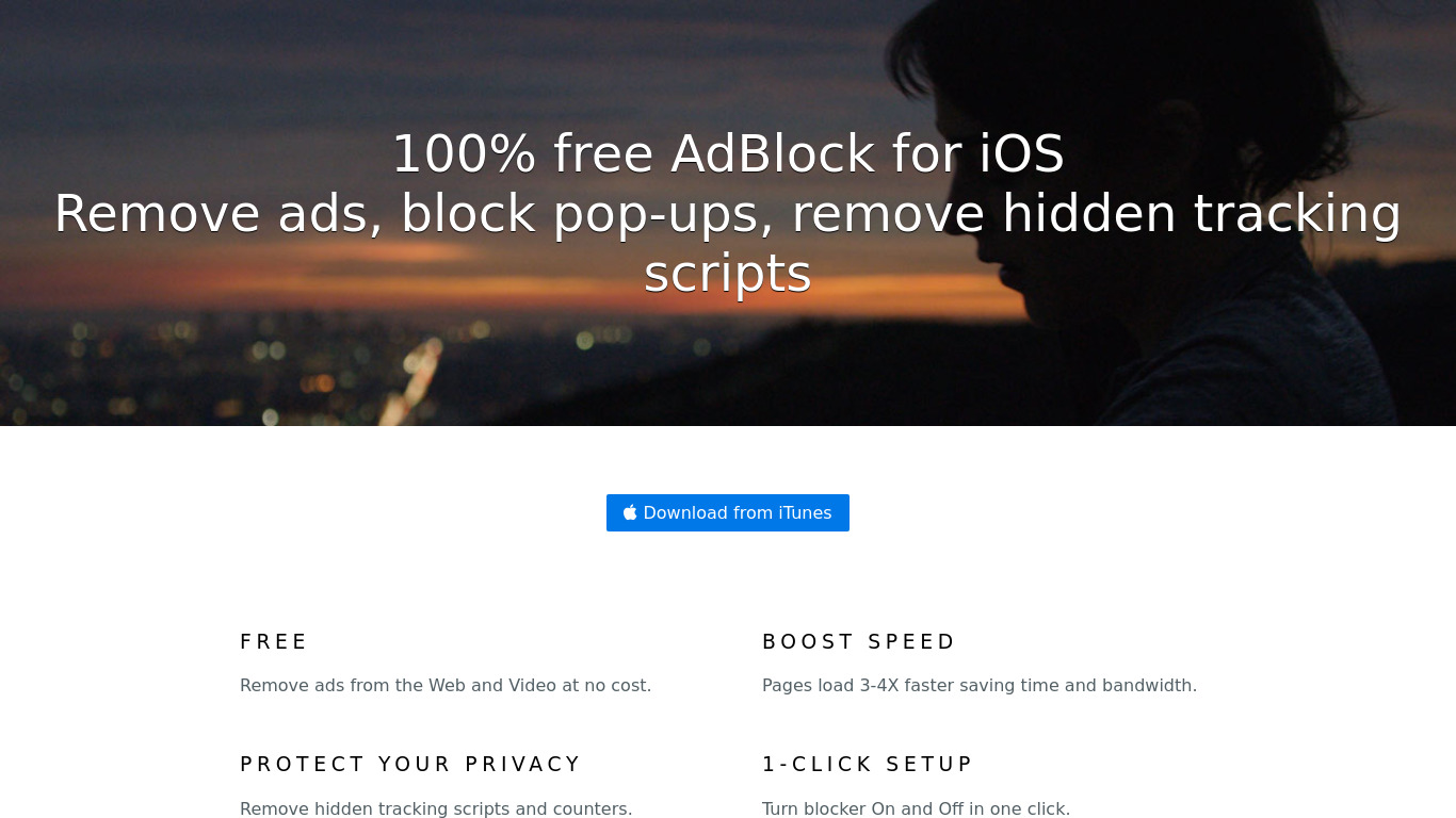 AdBlock plus VPN Landing page