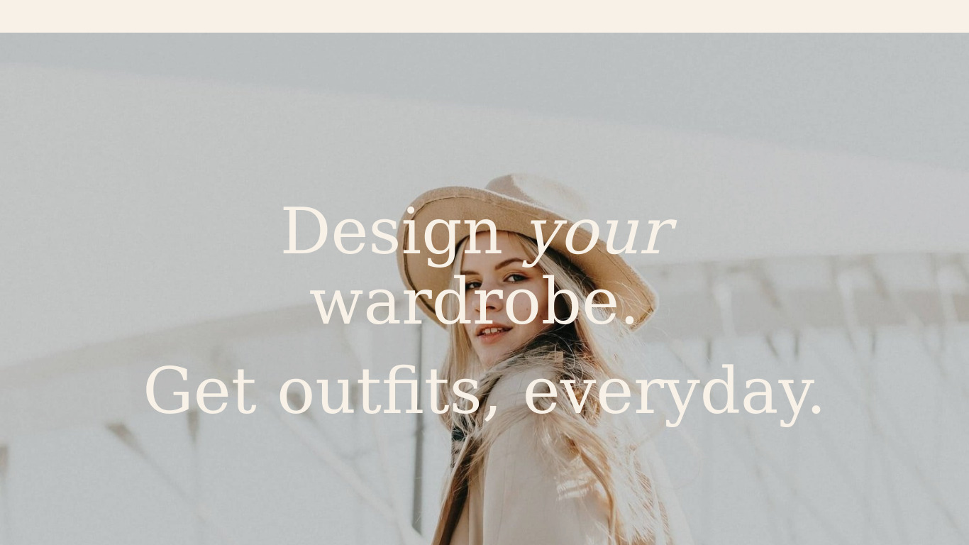Outfits by Cladwell Landing page