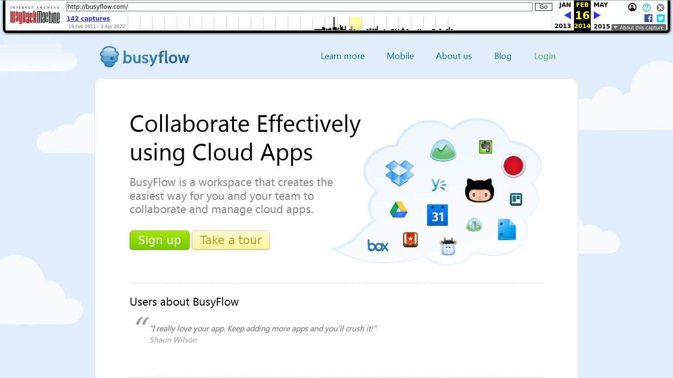 BusyFlow Landing page