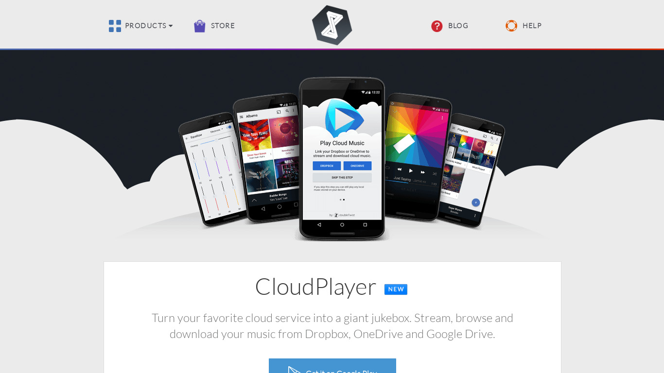 CloudPlayer Landing page