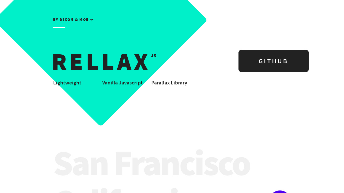 Rellax.js Landing page