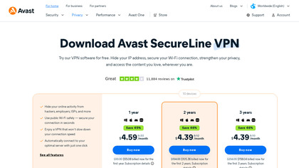 Avast SecureLine VPN screenshot
