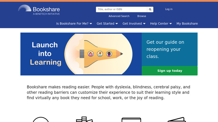 Bookshare Reader Landing Page