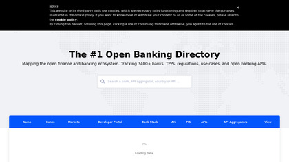 Open Banking API Tracker image