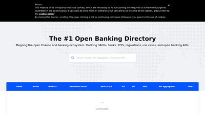 Open Banking API Tracker image