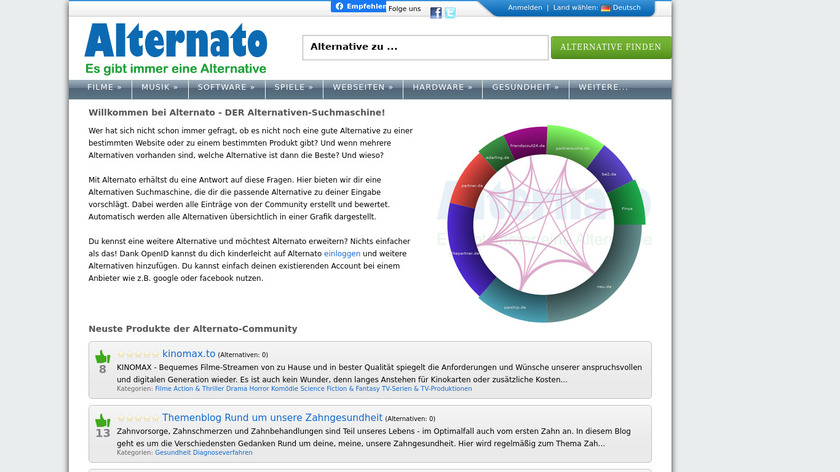 Alternato Landing Page