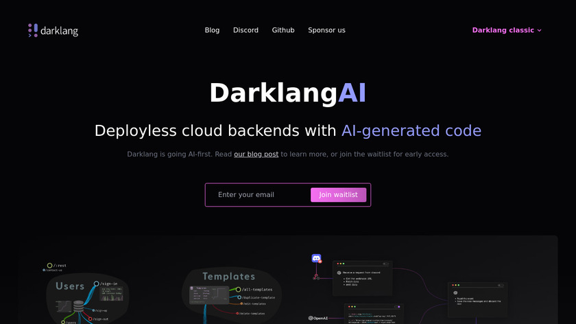 Dark Language Landing Page