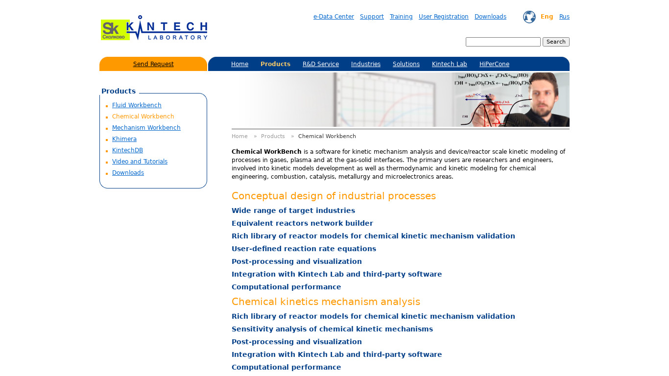 Chemical WorkBench Landing page