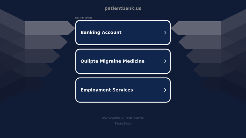 PatientBank Landing Page