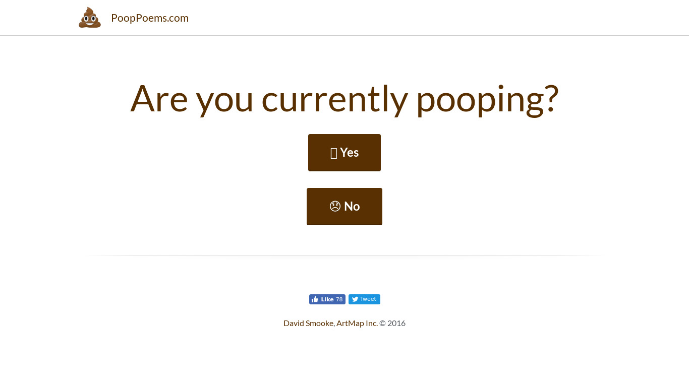 pooppoems.com Poop Poems Landing page