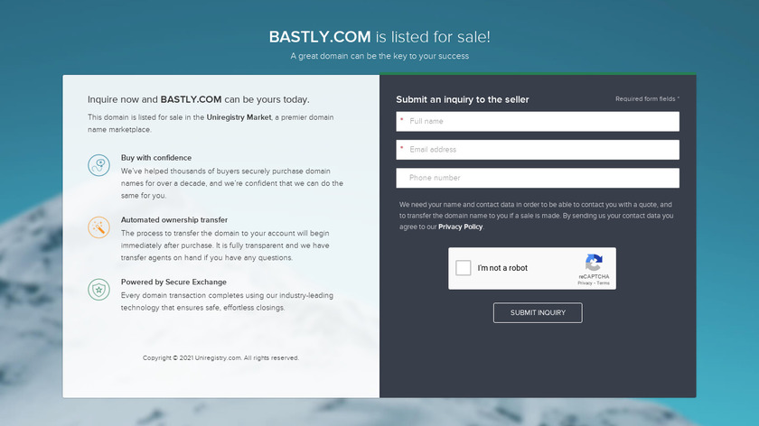 Bastly Landing Page
