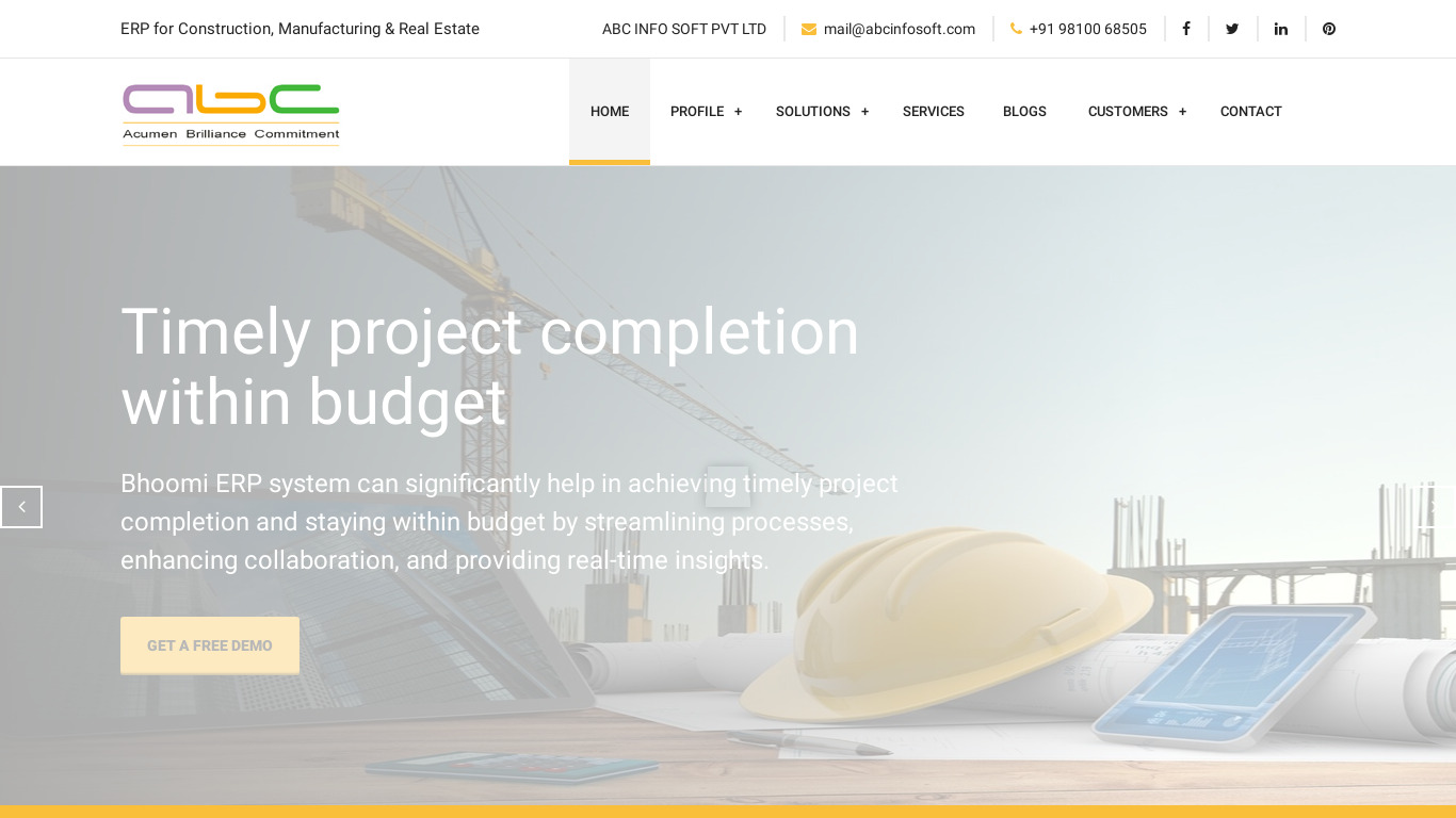 Bhoomi Landing page