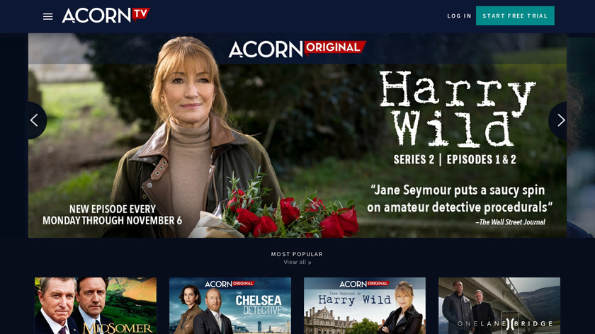 Acorn TV Landing Page