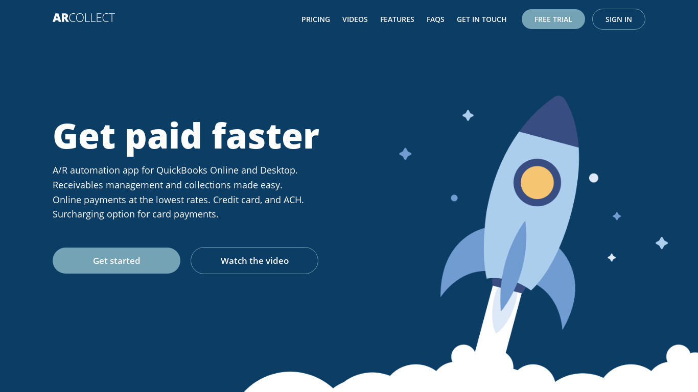 ARCollect Landing page