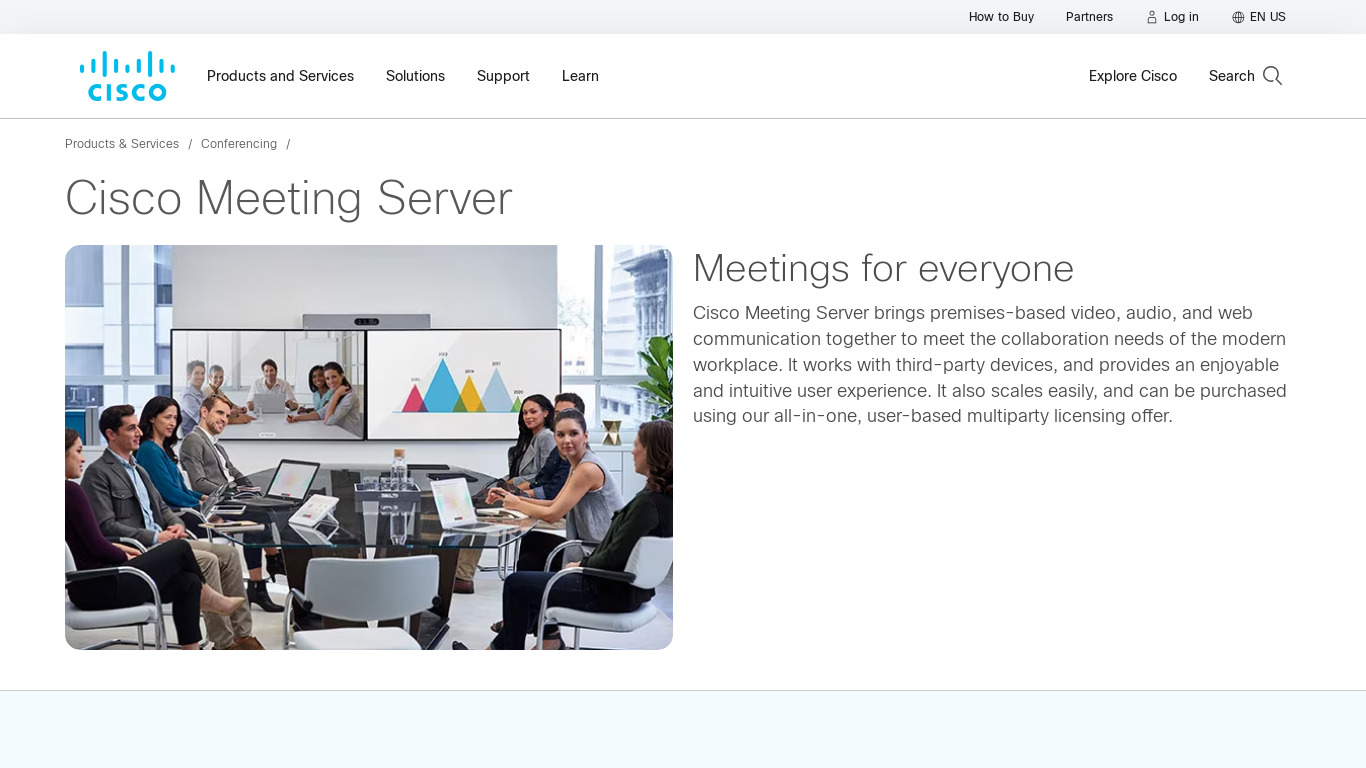 Cisco Meeting Server Landing page