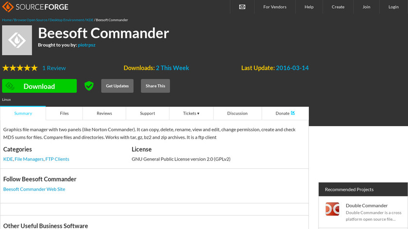 Beesoft Commander Landing Page