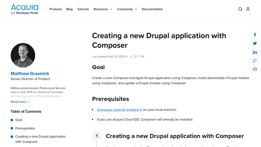 Acquia Dev Desktop Landing Page