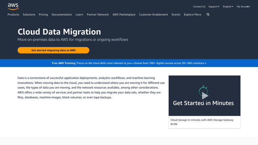 AWS Cloud Data Migration Landing Page