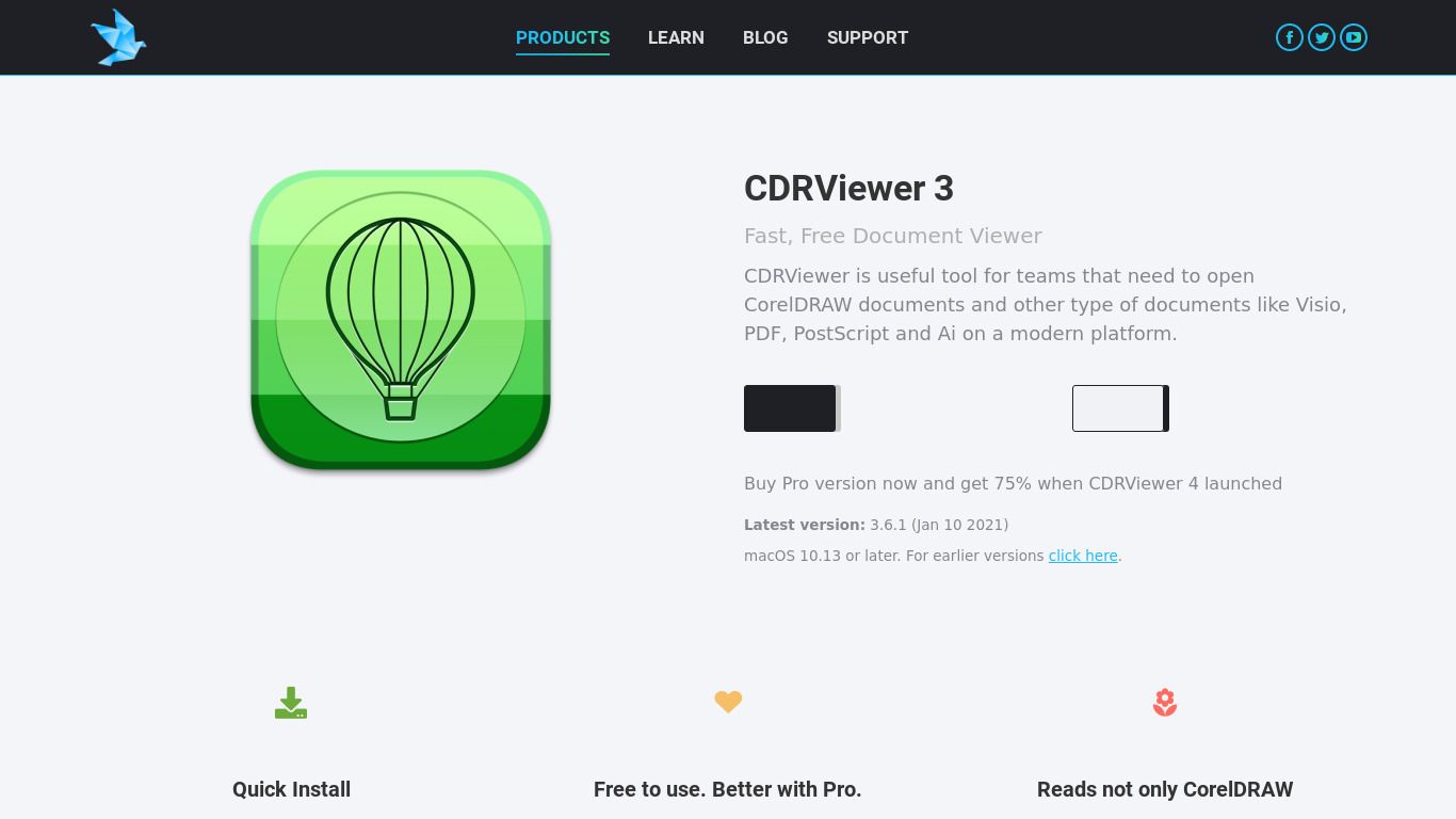 CDRViewer 3 Landing page