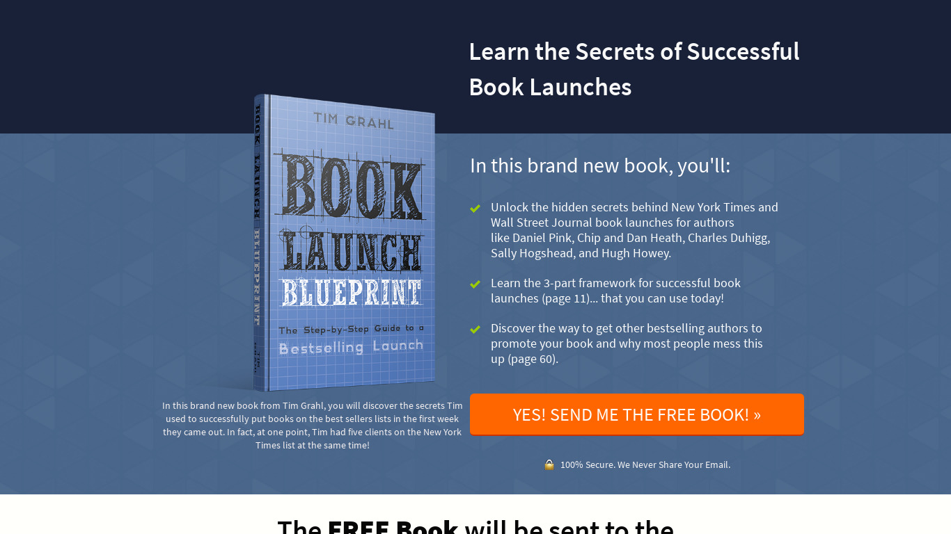 Book Launch Landing page