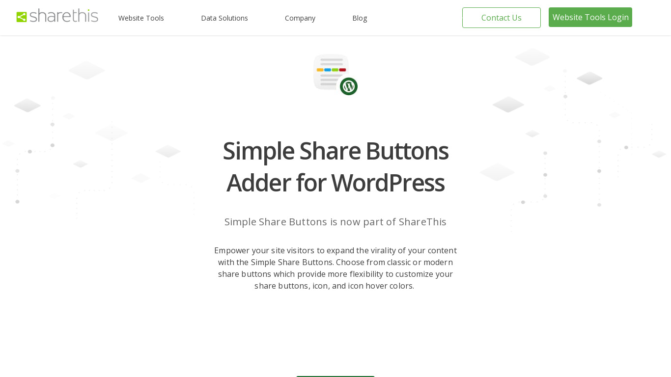 Simple Share Buttons Landing page