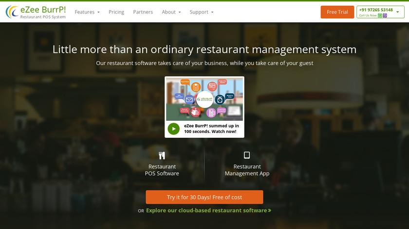 eZee Burrp! Landing Page