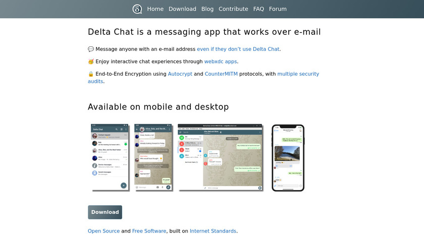 Delta Chat Landing Page